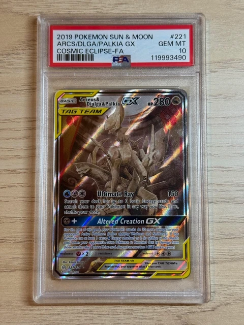 PSA 10 Arceus Palkia & Dialga 221/236 Cosmic Eclipse Pokemon 