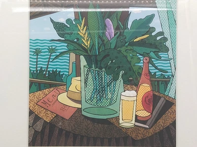 Farbenfroher Kunstdruck – Maritimes Stillleben von M. Kunz - Signiert - Bild 1 von 4