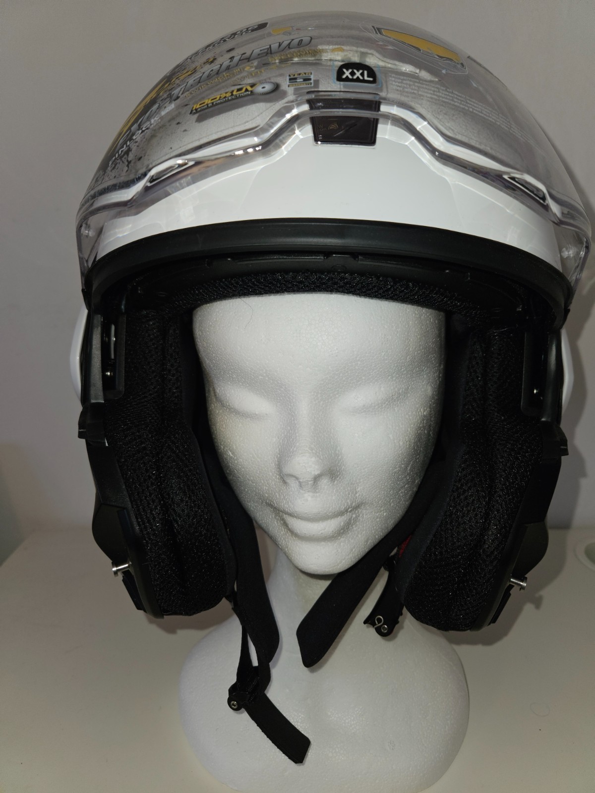 CASCO SCORPION-EXO EVO-TECH SOLID, MODULARE BIANCO, ULTIME TAGLIE DISPONIBILI foto 6