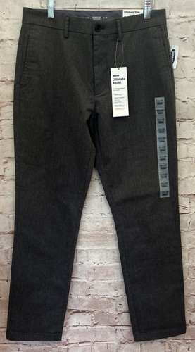 Old Navy Ultimate Slim Khaki Pants Men 32x30 Gray Flex NEW (2 PAIR) - Picture 4 of 4