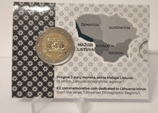 Lituania 2 euro 2025 FDC coincard Lituania Mazoji