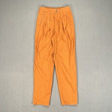 Vintage 90s High Waisted Pants Orange Size 8 Pleated Raime Blend Boho Summer VTG