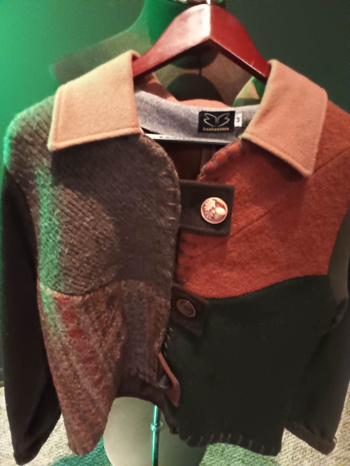 baabaazuzu Patchwork Button Short Jacket M With M… - image 10