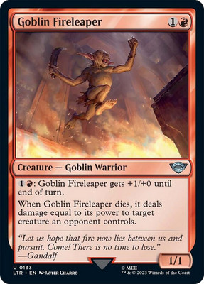 Goblin Fireleaper [The Lord of the Rings: Tales of Middle-Earth] Foil Near Mint