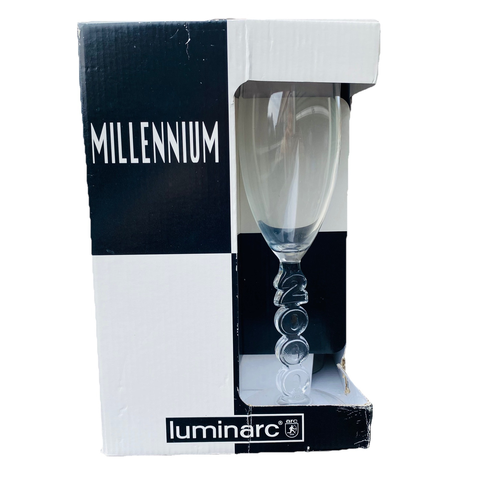 Luminarc Millennium 2000 Stem Champagne Flutes Set of 6 Elegant Glassware