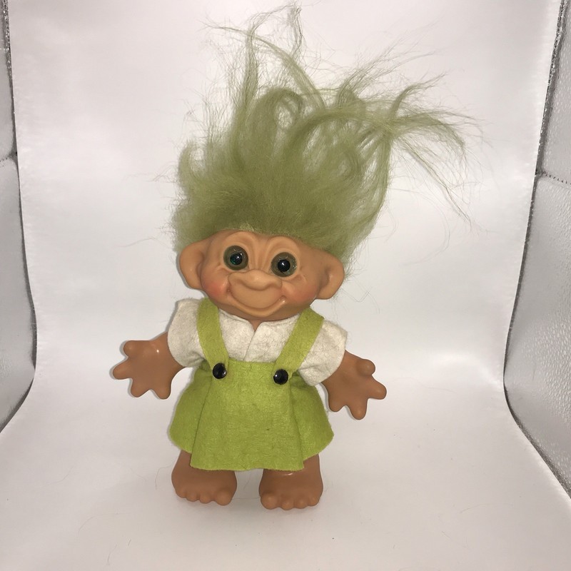 VINTAGE THOMAS DAM TROLL DOLL DENMARK 7" VERY RARE MISSOMMAR Piggy Bank