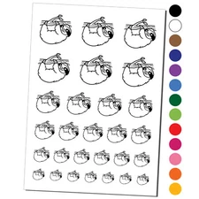 Sloth Hanging from a Branch Temporary Tattoo Water Resistant Set