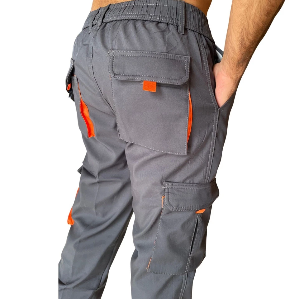 Pantaloni da lavoro uomo multitasche leggero con tasche laterali elasticizzati L - Immagine 4 di 4
