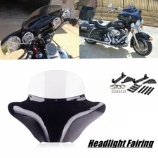 Front Mask Batwing Headlight Fairing w/ Windscreen For Harley Heritage Softail