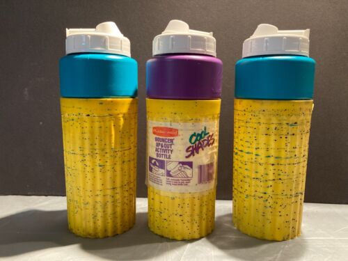 Rubbermaid 1992 Cool Shades Bouncer Up & Out Spout Activity Bottle Lot of 3