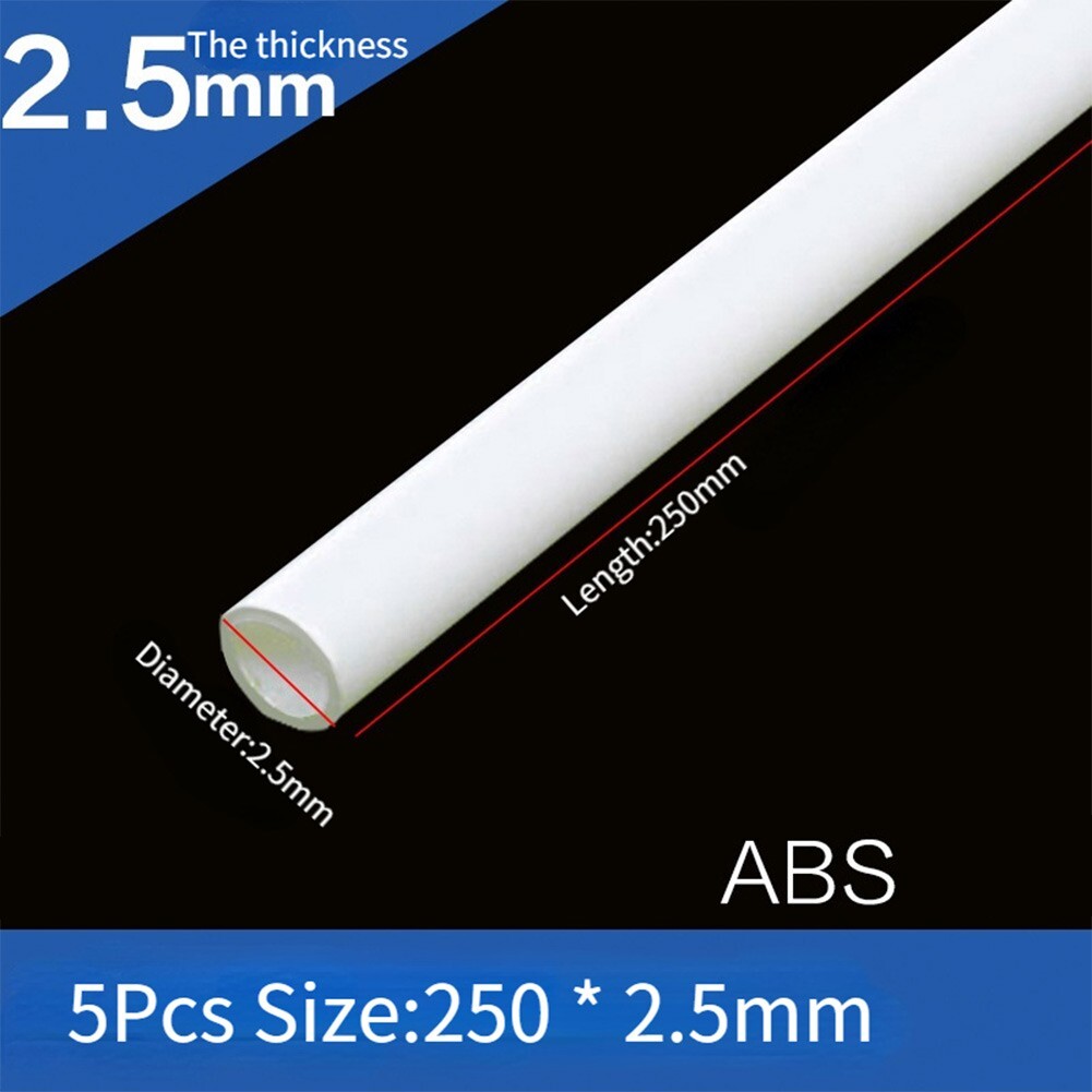 ABS Plastic Tube White Round Hollow Pipe DIY Model Crafts