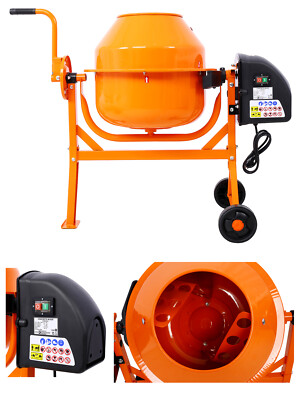 #ad #ad Portable Cement Mixer 3 Cu. Ft Electric Concrete Mixer Machine Mortar Stone Mix $255.99