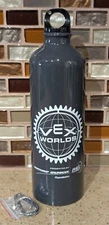 Vex Worlds IQ VexU VRC Robotics Competition Water Bottle Unused With Clip Gray