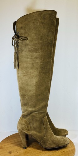 Vince Camuto Women Over The Knee Suede Heeled Boots Size 7.5M Brown - Picture 2 of 6