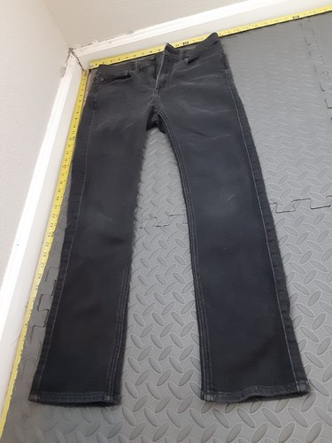 Abercrombie Kids Jeans Boys 15/16 Slim Black Dark Wash #S124