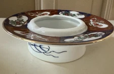Japanese Gold Imari Hand Painted Ash Tray Arita Porcelain 5.5 x 1.5" Vintage