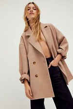 Free People Hannah Oversized Super Soft Blazer, Sand, X-small, Rrp $168