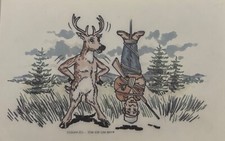 Original Vintage 1988 Hunting Fantasy Mini Hot Peel Iron On Transfer