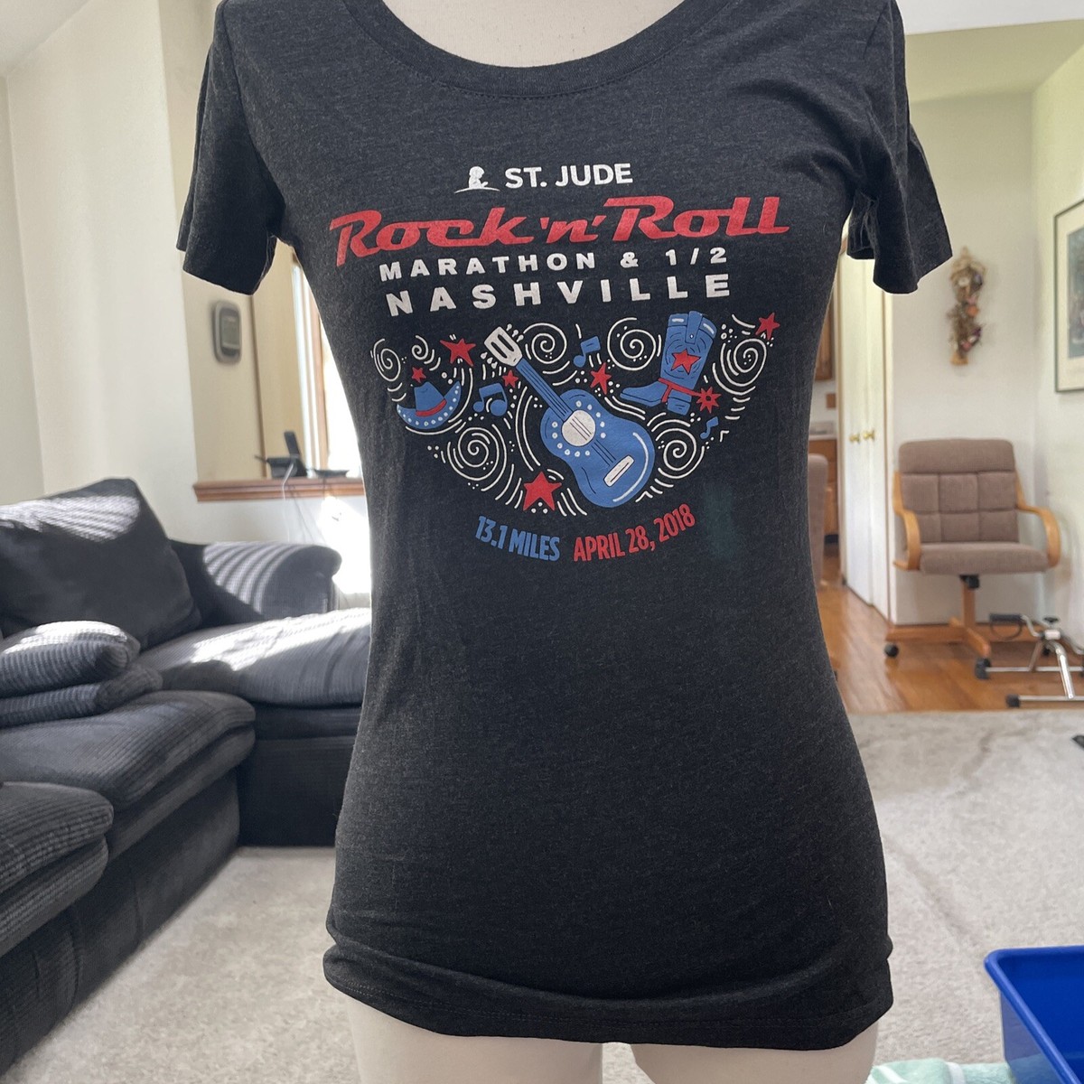 St. Jude Rock N Roll Marathon Nashville 2018 Black Shirt