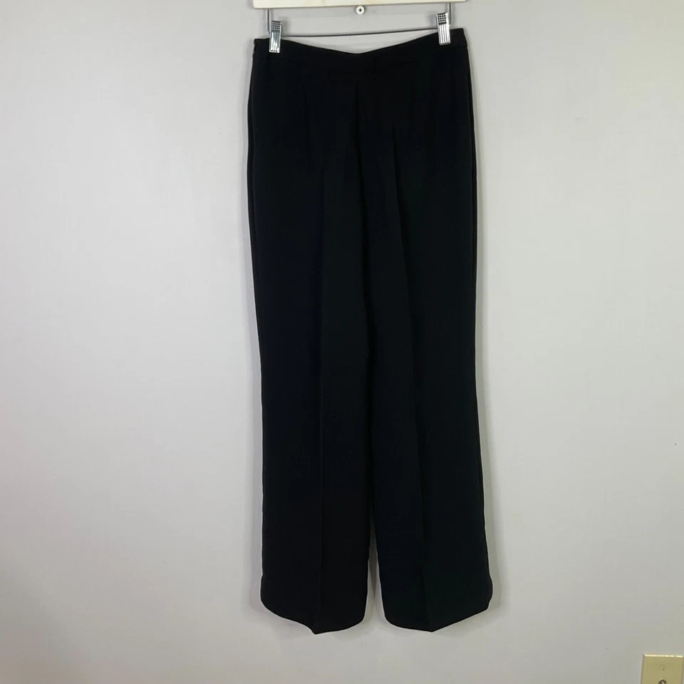 Pantalón RENA LONG Pierna Ancha Negro 100% Seda Talla 6 Hecho en Alemania Foto 4 de 4
