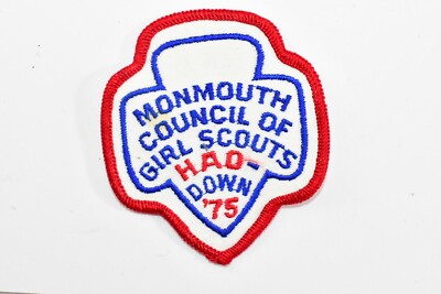 Girls Scouts Patch Vintage Monmouth County NEW JERSEY NJ HAD DOWN 1975 (SM2B)