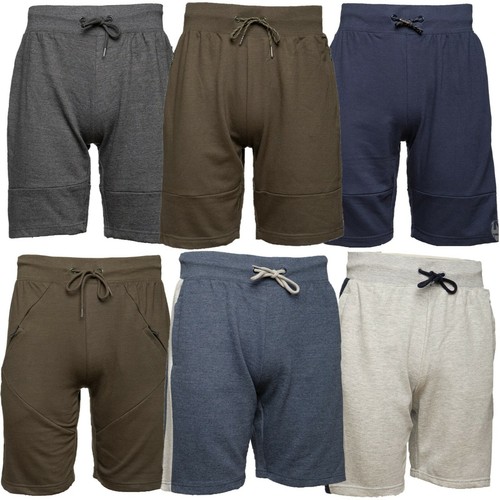 Mens Fleece Zip Pocket Shorts Plain 