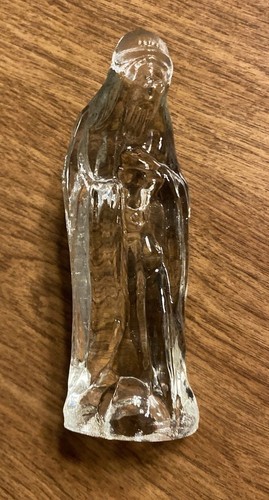 Vtg Glass Wiseman Figure Statue 4” Christmas Nativity Manger Scene Jesus God A9 - Picture 12 of 12