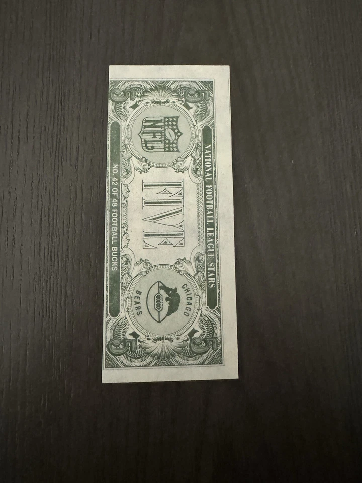 1962 Topps Bucks Insert #42 BILLY Bill WADE Chicago Bears Football Card - Image 2 of 2