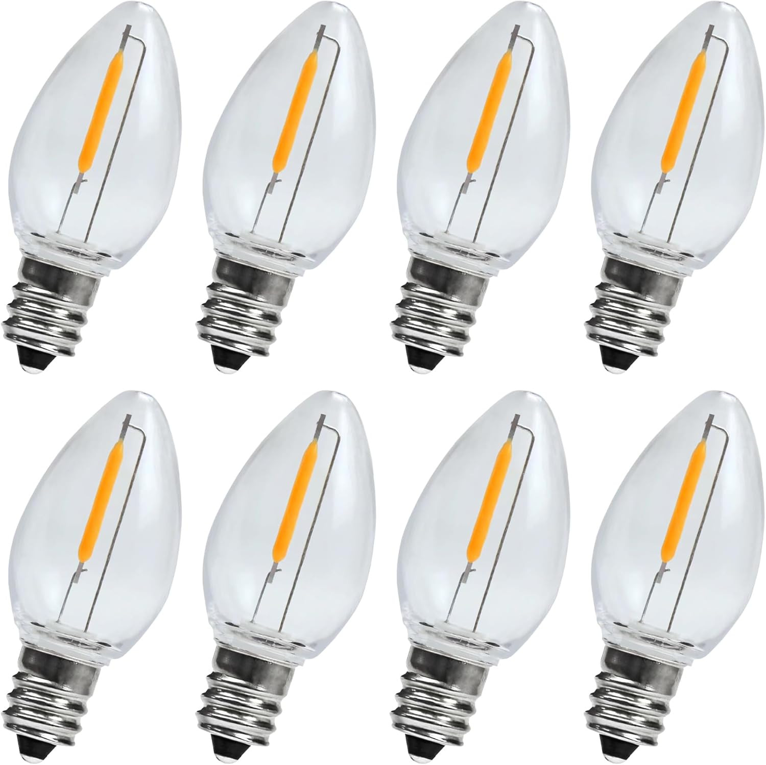 LED Salt Lamp Bulbs - 0.6 Watt LED Bulbs for Night Light - C7 Replacement Bulbs