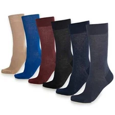 Men’s & Women’s Cotton Novelty Socks – (6 Pairs, Dark Colors)