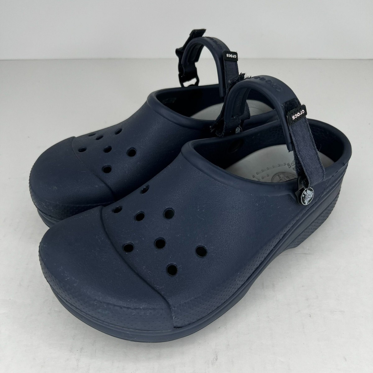 Crocs Unisex Navy Blue Solid Slip On Strap Waterproof Size 