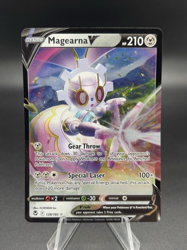 Magearna V 128/195 Ultra Rare Silver Tempest Pokemon TCG Card Near Mint