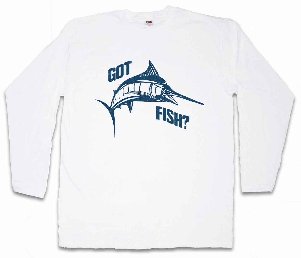 GOT FISH? LONG SLEEVE T-SHIRT Fishing Fisher Rod Pole Bone River Sea and Line