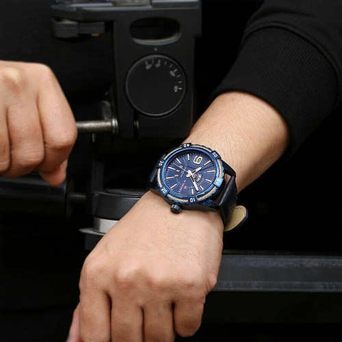 NAVIFORCE Men's Watch Military NF9117M 30 m Water Resistant Blue & Rose Gold  - Picture 6 of 12