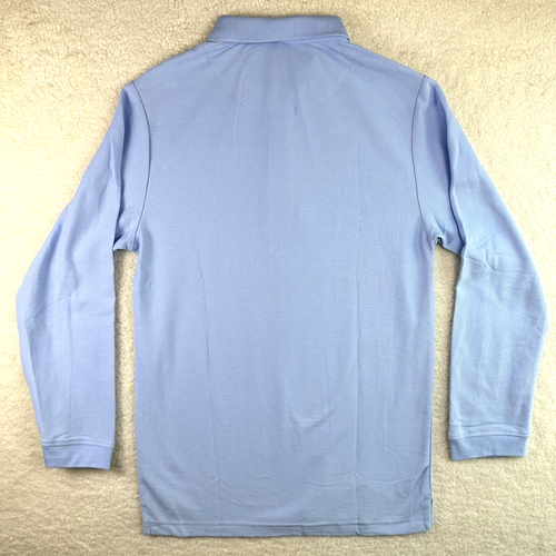 Nautica Youth School Uniform Long Sleeve Polos Shirt Color Light Blue L (6) - Picture 3 of 10
