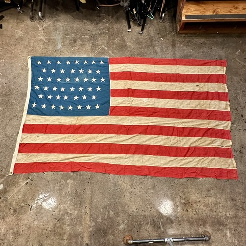 Span Am War 46 Star United States Of American Linen Flag Large