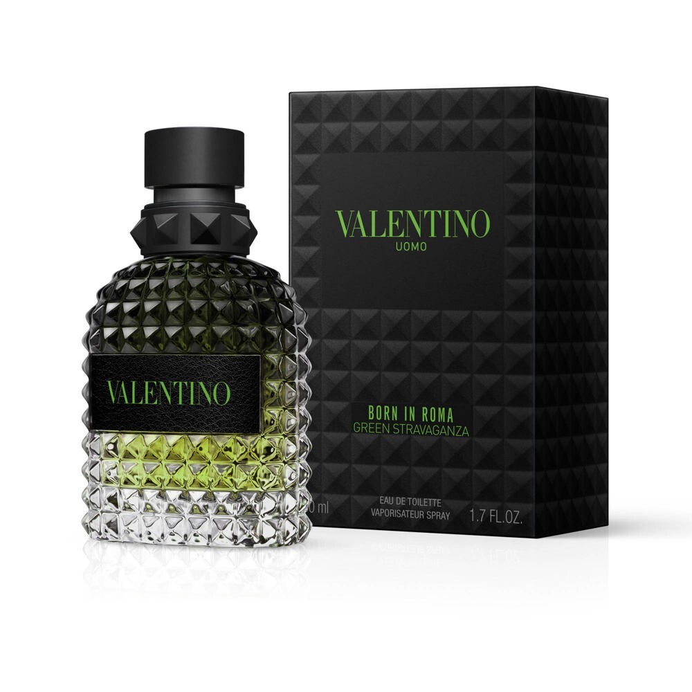 Valentino Misc Men's Born In Roma Uomo Green Stravaganza Eau De Toilette In | Size: 50Ml - Image 2