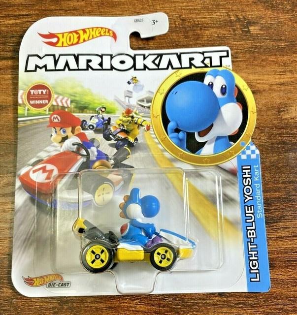 Hot Wheels Mario Kart Light Blue Yoshi Standard Kart Die Cast 2020 eBay