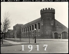 1910s Photo Neg University of Chicago Entrance to Stagg Field (Now Gone) IL 1917
