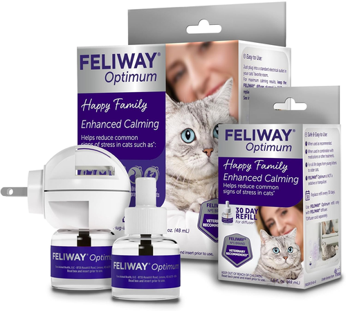 FELIWAY Optimum Cat, Enhanced Calming Pheromone Diffuser: 1 Diffuser & 2 Refills - Picture 11 of 12
