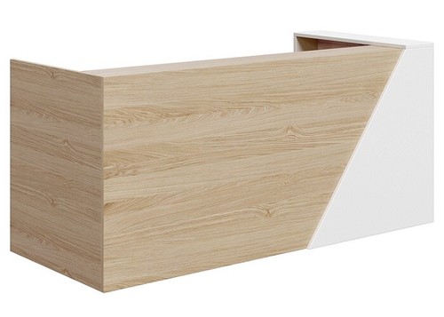 Mies Bevel End Reception Desk - Picture 2 of 9