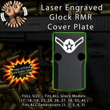 AirMan -  Laser Engraved RMR Cover Plate for Glock 19 17 23