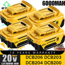 20V Replacement for DeWalt 20Volt Max 6.0Ah Lithium Ion Battery DCB206 DCB207-2