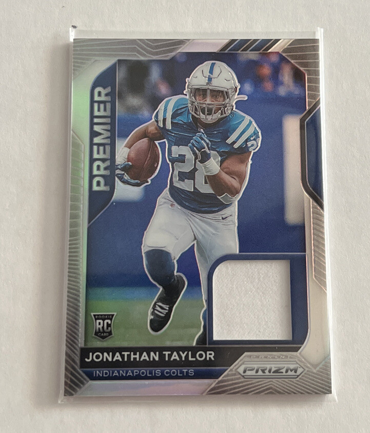 2020 Panini Prizm Jonathan Taylor Silver Premier Jersey RC #4 Indianapolis Colts