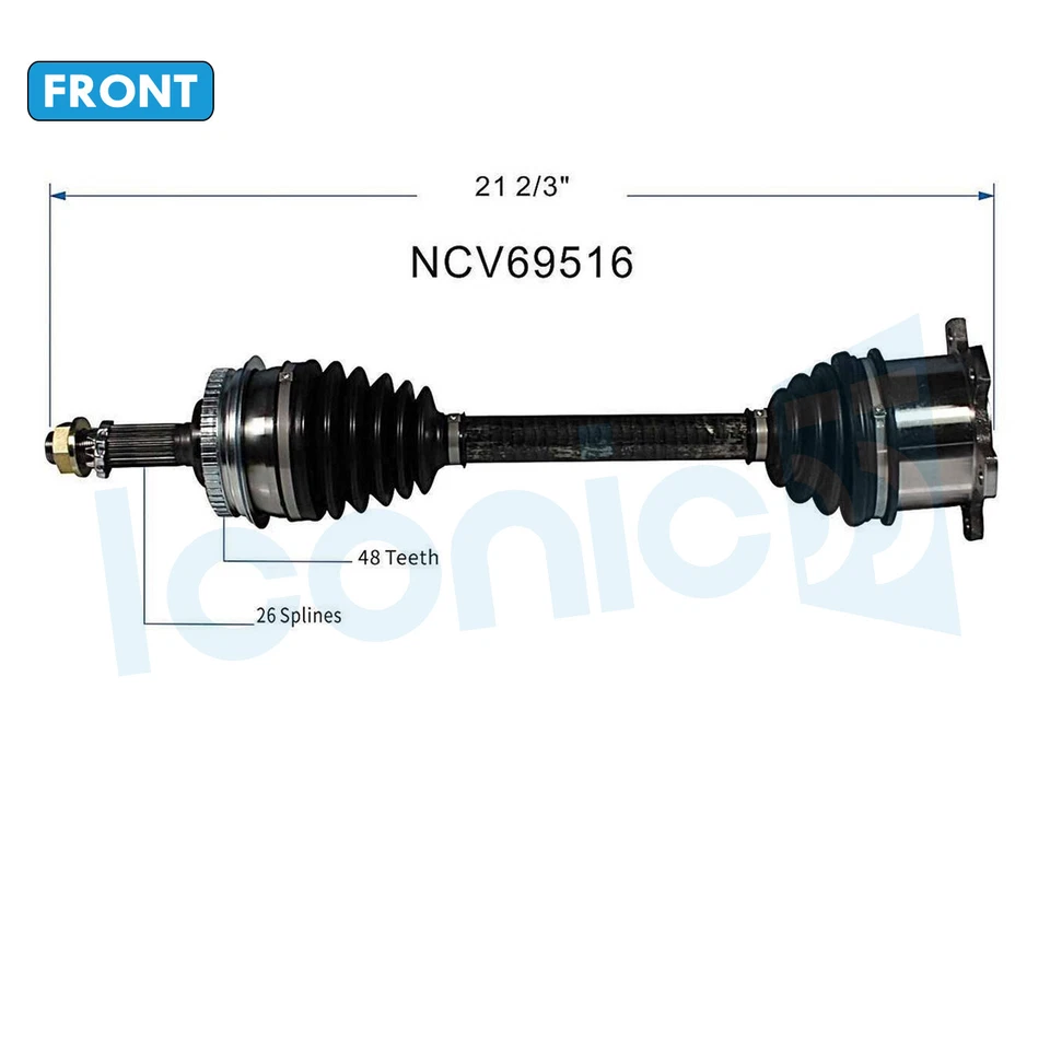 前 CV 轴接头组件套件适用于 1991 年 1992 - 1997 年丰田 Previa 2.4L AWD RWD — 第 2/4 张图片