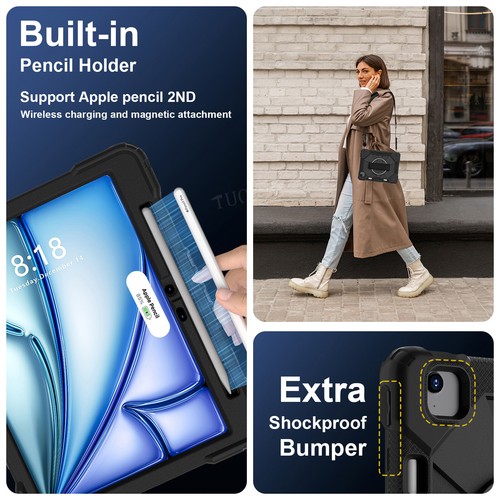 Shockproof Stand Case Cover For iPad 10.9 10th Pro 11 13 2024 10.2" 8 7 6 Air 6 - Picture 22 of 118