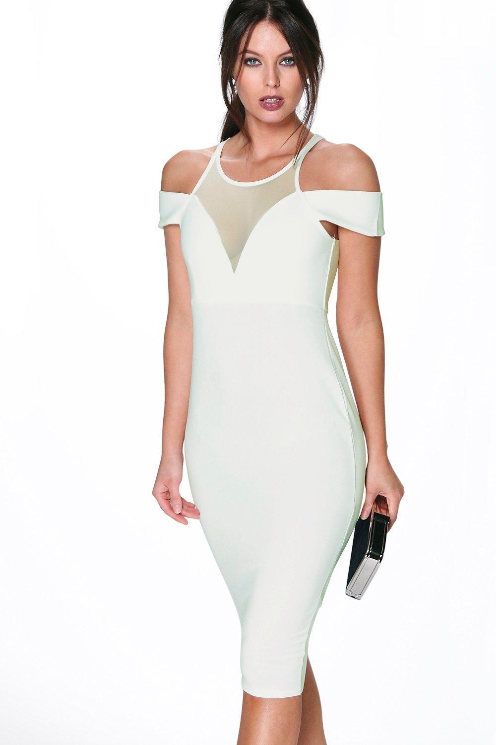 Shoulder Midi Dress Size UK8 | eBay