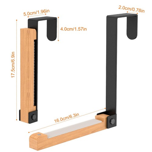 Folding Door Hook, Wooden Foldable Coat Hooks, Space Saving Over Door Hooks P... - Picture 5 of 7