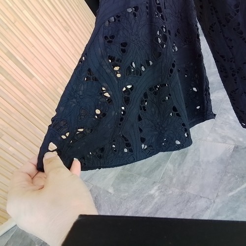 Witchery Black Broderie Cotton Dress and Lining 14 As New - Picture 3 of 6
