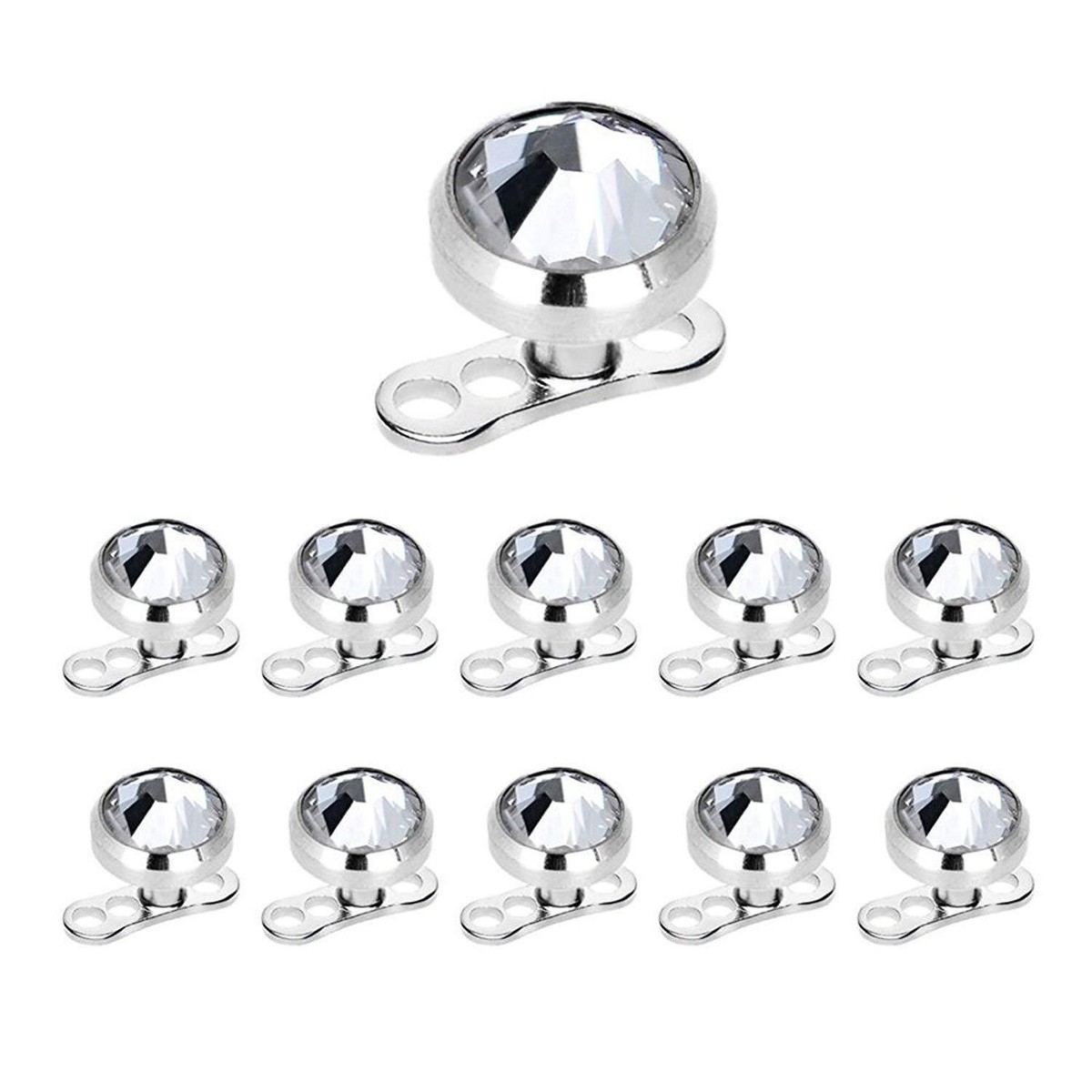 Top Dermal Face Dermal Jewelry Flower Dermal Top Surgical Steel Microdermal 14G ...